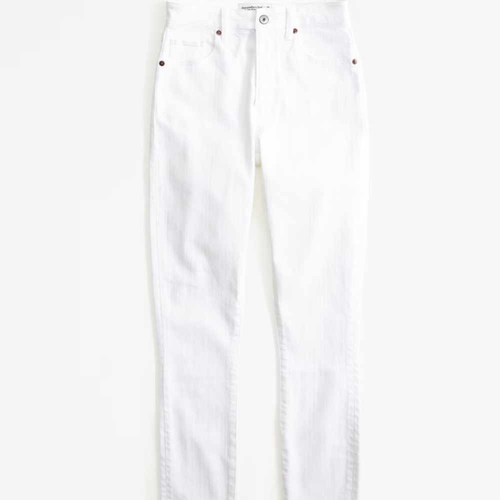 Abercrombie High Rise super skinny white size 8/ 29